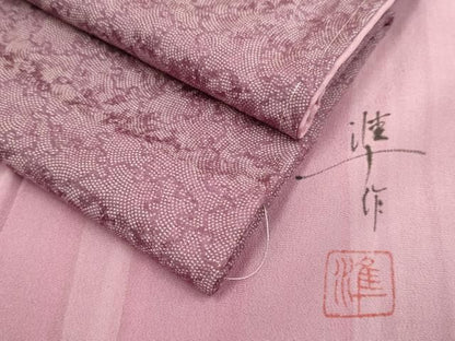 平和屋着物●江戸小紋　作家物　雪輪重ね文　正絹　逸品　DABL3526du