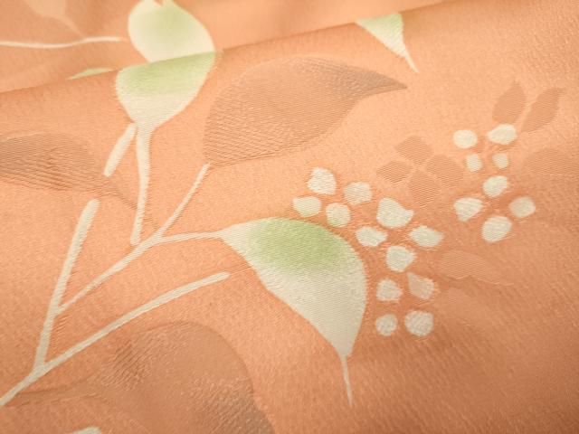 平和屋着物●上質な小紋 　地紋起こし　枝花文　正絹　逸品　DABL3527du