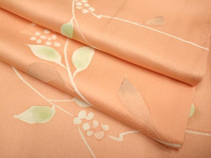 平和屋着物●上質な小紋 　地紋起こし　枝花文　正絹　逸品　DABL3527du