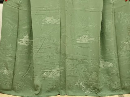 平和屋着物●訪問着　京洛絵図　正絹　逸品　DABL3531du