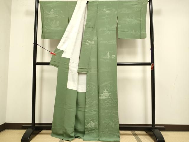 平和屋着物●訪問着　京洛絵図　正絹　逸品　DABL3531du
