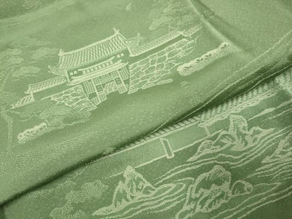 平和屋着物●訪問着　京洛絵図　正絹　逸品　DABL3531du