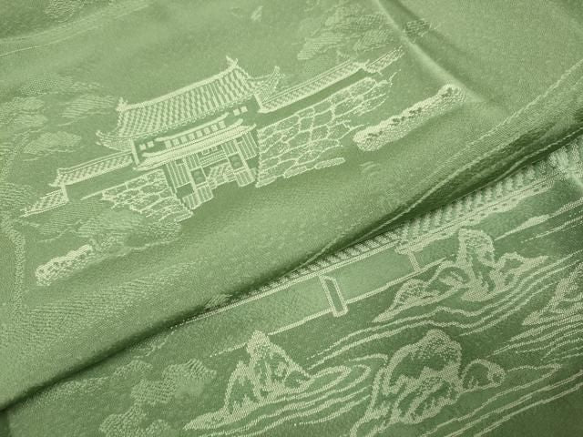 平和屋着物●訪問着　京洛絵図　正絹　逸品　DABL3531du