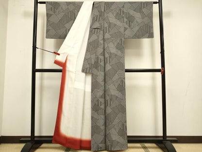 平和屋着物●江戸小紋　作家物　切嵌文　正絹　逸品　DABL3537du
