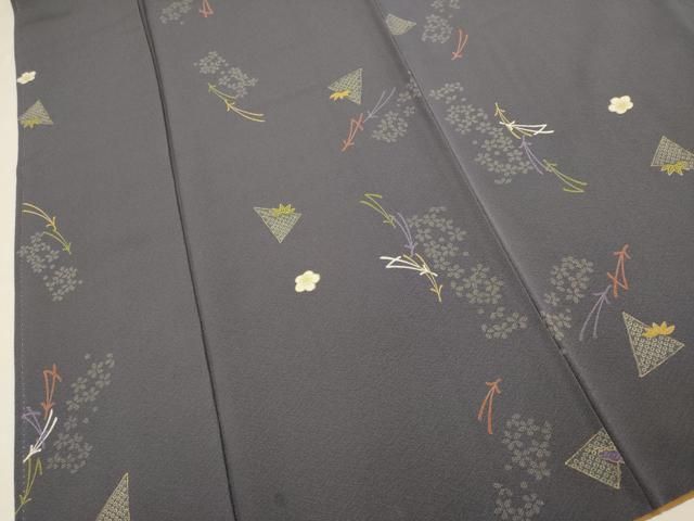 平和屋着物●上質な小紋　松竹梅　金彩　正絹　逸品　DABL3538du