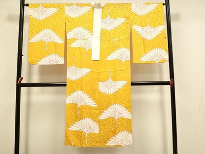 平和屋着物●長襦袢　無双仕立て　飛鶴文　半衿刺繍　正絹　逸品　DABL3541du