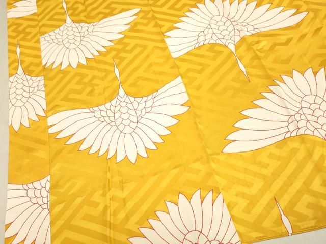 平和屋着物●長襦袢　無双仕立て　飛鶴文　半衿刺繍　正絹　逸品　DABL3541du
