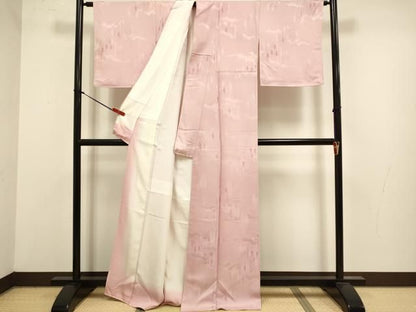平和屋着物●上質な小紋　地紋起こし　樹林文　正絹　逸品　DABL3554du