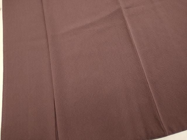 平和屋着物●上質な色無地　暗い紅檜皮色　反端付き　正絹　逸品　DABL3555du
