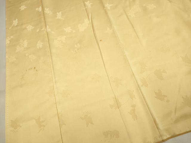 平和屋着物●上質な色無地　人物地紋　飴色　正絹　逸品　DABL3556du