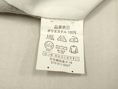 平和屋着物▽小紋　単衣　草花文　金彩　洗える着物　DABL3611du