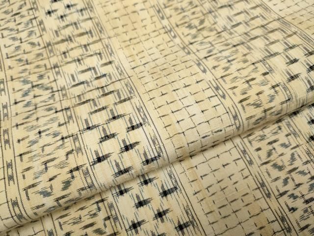 平和屋着物▽上質な紬　単衣　間道　正絹　逸品　DABL3633du