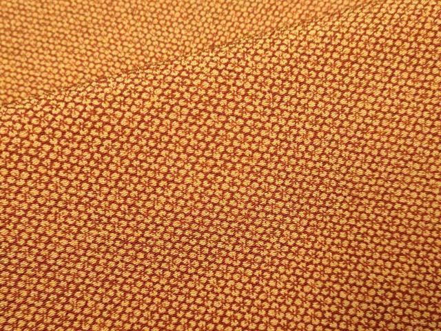 平和屋着物▽江戸小紋　単衣　小花柄　鬼しぼ縮緬　正絹　逸品　DABL3635du