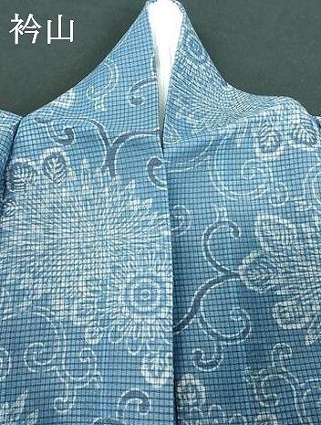 平和屋着物∴夏物　小紋・浴衣兼用　絹紅梅　花唐草文　綿絹　逸品　DABL4003cd