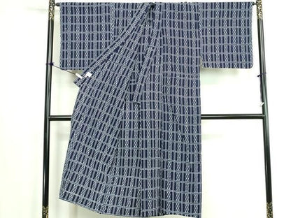 平和屋着物∴夏物　男性　浴衣　注染　抽象文　日本製　綿　逸品　DABL4009cd