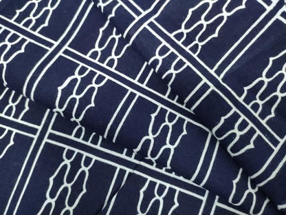 平和屋着物∴夏物　男性　浴衣　注染　抽象文　日本製　綿　逸品　DABL4009cd
