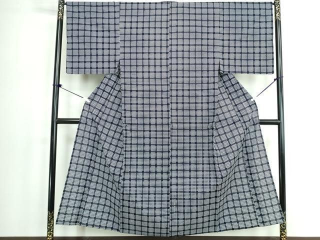 平和屋着物∴夏物　男性　浴衣　注染　抽象文　綿　逸品　DABL4032cd