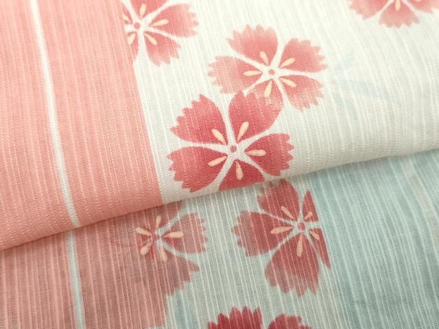 平和屋着物∴夏物　浴衣　舞花文　綿　逸品　DABL4033cd
