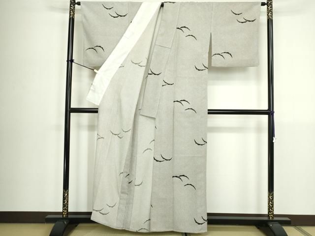 平和屋着物▽小紋　単衣　雪芝文　洗える着物　DABL4037cd