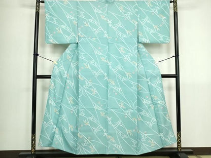 平和屋着物▽小紋　単衣　枝花文　洗える着物　DABL4040cd
