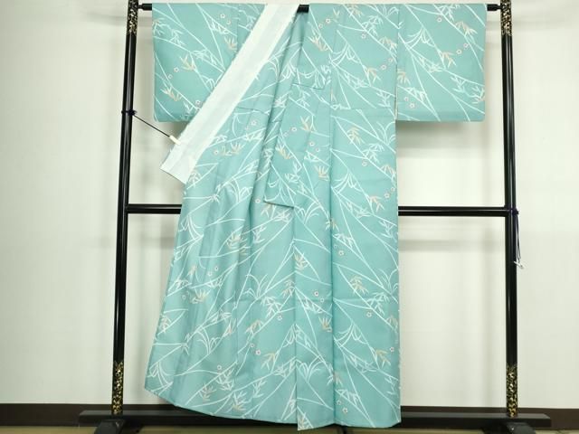 平和屋着物▽小紋　単衣　枝花文　洗える着物　DABL4040cd