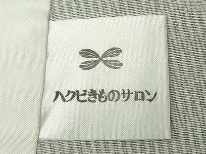 平和屋着物▽江戸小紋　単衣　縞紀行　反端付き　正絹　逸品　DABL4044cd