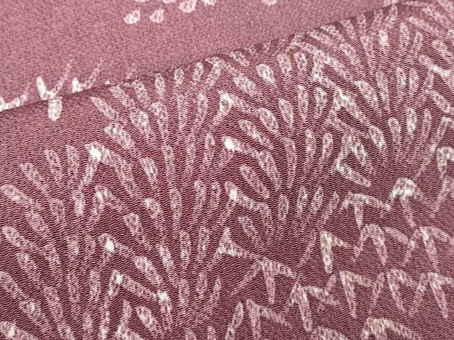 平和屋着物▽上質な小紋　単衣　ろうけつ染め　風景文　鬼しぼ縮緬　正絹　逸品　DABL4052cd