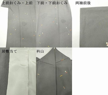 平和屋着物▽上質な小紋　単衣　抽象文様　正絹　逸品　DABL4059cd