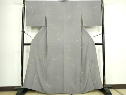 平和屋着物▽上質な小紋　単衣　抽象文様　正絹　逸品　DABL4059cd