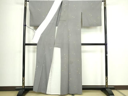平和屋着物▽上質な小紋　単衣　抽象文様　正絹　逸品　DABL4059cd