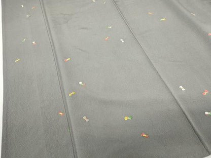 平和屋着物▽上質な小紋　単衣　抽象文様　正絹　逸品　DABL4059cd