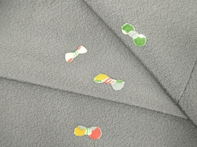 平和屋着物▽上質な小紋　単衣　抽象文様　正絹　逸品　DABL4059cd