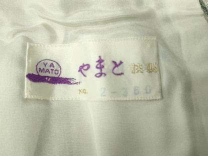 平和屋着物▽上質な小紋　単衣　間道　鬼しぼ縮緬　やまと誂製　正絹　逸品　DABL4061cd