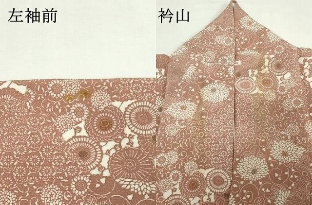 平和屋着物●上質な小紋　型染　菊唐草文　正絹　逸品　DABL4228cd