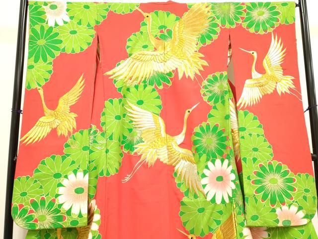 平和屋本店●色打掛　お引きずり　和装　婚礼　結婚式　花嫁　神社挙式　駒刺繍　飛鶴花文　金銀彩　逸品　DABL4317cd