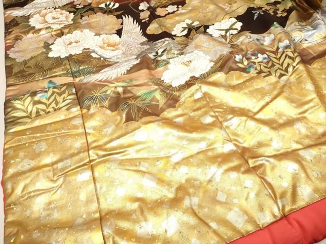 平和屋本店●色打掛　お引きずり　和装　婚礼　結婚式　花嫁　神社挙式　飛鶴花文　暈し染め　金銀彩　逸品　DABL4319cd