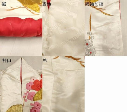 平和屋本店●色打掛　お引きずり　和装　婚礼　結婚式　花嫁　神社挙式　総刺繍　唐織　飛鶴花文　金銀糸　DABL4320cd