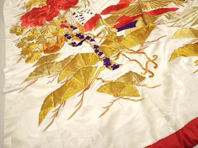 平和屋本店●色打掛　お引きずり　和装　婚礼　結婚式　花嫁　神社挙式　総刺繍　唐織　飛鶴花文　金銀糸　DABL4320cd