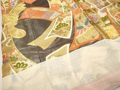 平和屋本店●色打掛　お引きずり　和装　婚礼　結婚式　花嫁　神社挙式　唐織　束ね熨斗花文　金糸　正絹　逸品　DABL4322cd