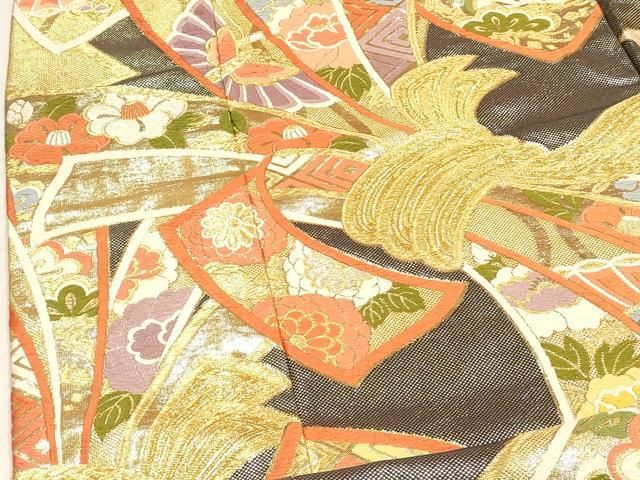 平和屋本店●色打掛　お引きずり　和装　婚礼　結婚式　花嫁　神社挙式　唐織　束ね熨斗花文　金糸　正絹　逸品　DABL4322cd