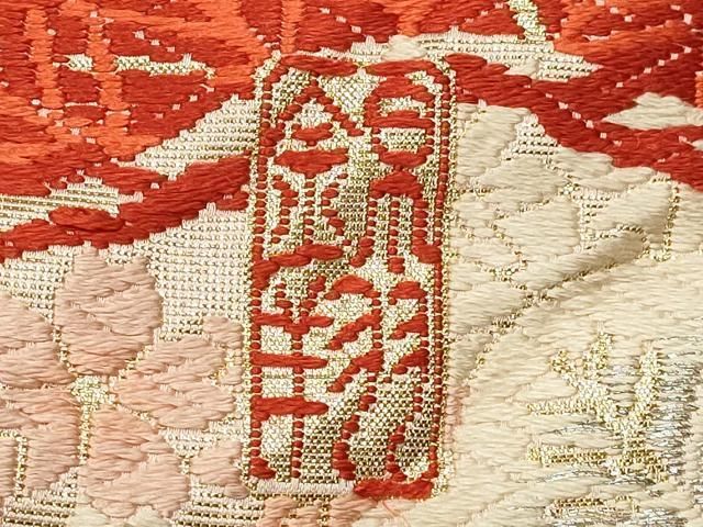 平和屋本店●色打掛　お引きずり　和装　婚礼　結婚式　花嫁　神社挙式　唐織　飛鶴松文　錦翔　金糸　正絹　逸品　DABL4324cd