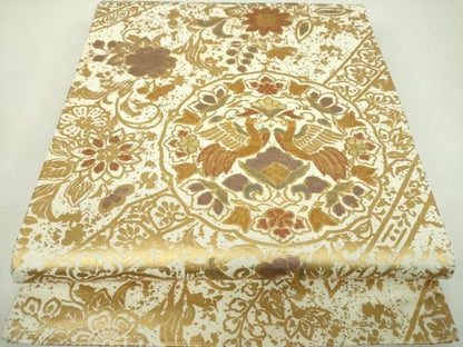 平和屋着物▼袋帯　螺鈿　鳳凰花文　金彩　正絹　逸品　DABL5008ps