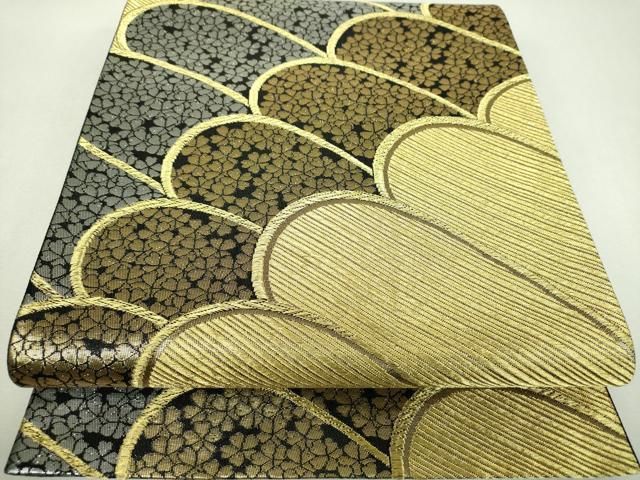 平和屋着物▼六通柄袋帯　舞桜　金銀糸　正絹　逸品　DABL5062ps