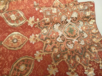 平和屋着物▼西陣　服部織物　六通柄　本袋帯　オリエンタル華紋　金糸　正絹　逸品　DABL5092ps