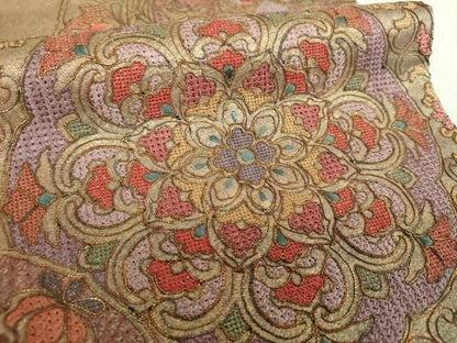 平和屋着物▼中国三大刺繍　スワトウ刺繍　汕頭刺繍　総刺繍　太鼓柄袋帯　駒刺繍　正倉院花文　金糸　引箔　正絹　逸品　DABL5338ps