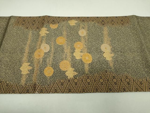 平和屋着物●西陣の名門　加納幸謹製　六通柄袋帯　菊桐文　金糸　正絹　逸品　DABL5349ps