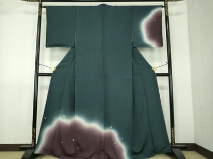平和屋着物●訪問着　手描き　水滴　暈し染め　正絹　逸品　未使用　DABL5461ps