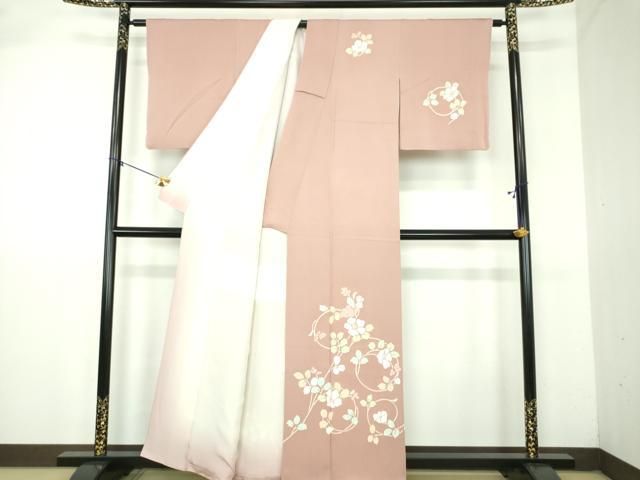 平和屋着物●訪問着　駒刺繍　花唐草　正絹　逸品　DABL5486ps