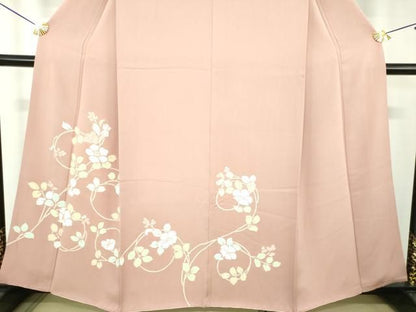 平和屋着物●訪問着　駒刺繍　花唐草　正絹　逸品　DABL5486ps
