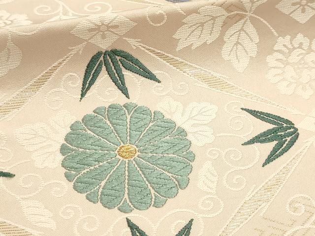 平和屋本店▼西陣　六通柄袋帯　加良織錦　本金箔　東急百貨店扱い　証紙付き　正絹　逸品　DABL7522sf